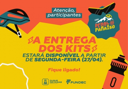 ENTREGA DOS KITS DA 5ª EDIÇÃO DO PEDAL NO PARAÍSO SERÁ NOS DIAS 27 E 28 DE ABRIL