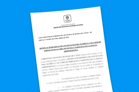 RETIFICAÇÃO DO EDITAL DE CONVOCAÇÃO PARA MATRÍCULA NO CURSO DE FORMAÇÃO DA GUARDA MUNICIPAL