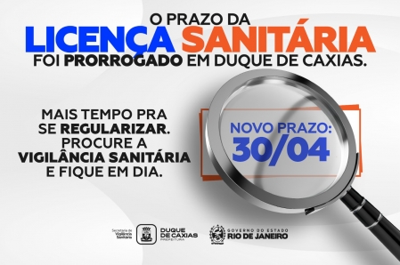 VIGILÂNCIA SANITÁRIA PRORROGA PRAZO PARA LICENÇA